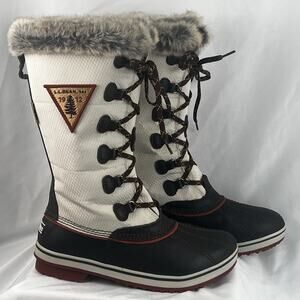 NWOB L.L.Bean Tek2.5 Faux Fur Winter Snow Boots Women’s Size 9M Beige Brown